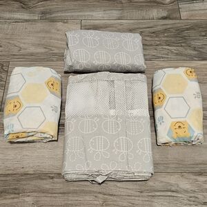 NWOT Disney Baby Winnie The Pooh Together Forever Crib Sheets
